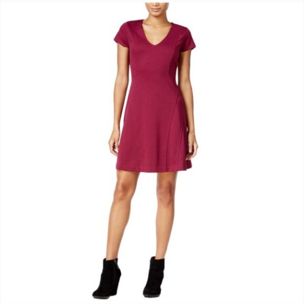 maison Jules Women’s Pink-Purple Fit & Flare A-Line Dress – Size S